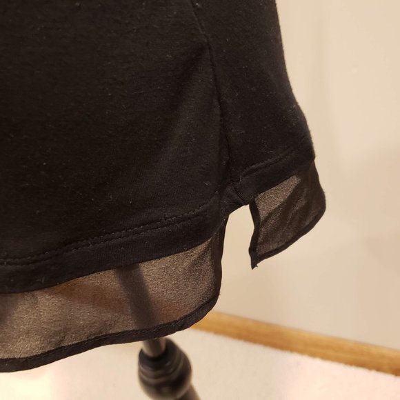 The Limited Black Long Sleeve Top with Mesh Details  Size M - Picture 5 of 9